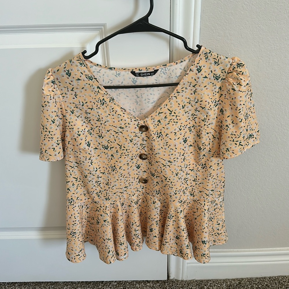 Yellow Flowered Blouse !!